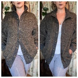 Vintage 90s Harbour Club Wool Chunky Button Down Cardigan Grandpa Sweater XL